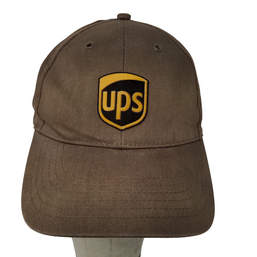 TwinHill Mens Snapback UPS Hat Brown Adjustable Logo PolyCotton